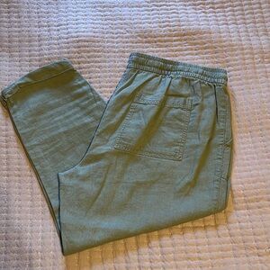 Linen ankle pants